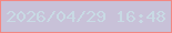 文字の大きさ：4、枠の色：f38783、背景の色：c8c1d8、文字の色：c8dae4 無料ブログパーツのブログ時計