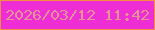 文字の大きさ：2、枠の色：f38c43、背景の色：ef2dd4、文字の色：e69395 無料ブログパーツのブログ時計