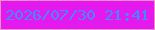 文字の大きさ：2、枠の色：f38cc7、背景の色：e319ed、文字の色：408bfa 無料ブログパーツのブログ時計