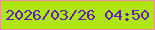 文字の大きさ：2、枠の色：f38d9e、背景の色：b0e514、文字の色：621eaf 無料ブログパーツのブログ時計