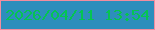 文字の大きさ：5、枠の色：f38d9f、背景の色：2d8ebc、文字の色：05c452 無料ブログパーツのブログ時計