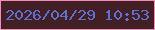 文字の大きさ：2、枠の色：f38dbc、背景の色：411f24、文字の色：5f70cf 無料ブログパーツのブログ時計