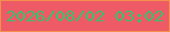 文字の大きさ：3、枠の色：f38f4c、背景の色：ee5a66、文字の色：38c16c 無料ブログパーツのブログ時計