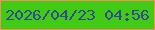 文字の大きさ：2、枠の色：f39059、背景の色：42cb15、文字の色：324a95 無料ブログパーツのブログ時計