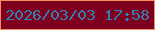 文字の大きさ：1、枠の色：f39063、背景の色：7f001e、文字の色：347eb1 無料ブログパーツのブログ時計
