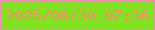 文字の大きさ：1、枠の色：f390ad、背景の色：81e221、文字の色：fe8d67 無料ブログパーツのブログ時計