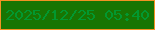 文字の大きさ：5、枠の色：f39223、背景の色：187502、文字の色：029830 無料ブログパーツのブログ時計