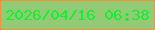 文字の大きさ：4、枠の色：f39236、背景の色：93ca75、文字の色：10f22e 無料ブログパーツのブログ時計