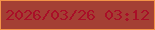 文字の大きさ：2、枠の色：f39348、背景の色：a43f34、文字の色：a90f28 無料ブログパーツのブログ時計