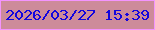 文字の大きさ：1、枠の色：f394fe、背景の色：cd8b9a、文字の色：1305de 無料ブログパーツのブログ時計