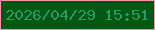 文字の大きさ：3、枠の色：f395aa、背景の色：035811、文字の色：259b69 無料ブログパーツのブログ時計
