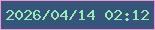 文字の大きさ：1、枠の色：f395d4、背景の色：35557b、文字の色：95ecb5 無料ブログパーツのブログ時計