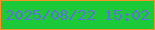 文字の大きさ：4、枠の色：f39627、背景の色：1bc939、文字の色：5d72d6 無料ブログパーツのブログ時計