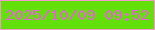文字の大きさ：5、枠の色：f399d0、背景の色：63e00a、文字の色：eb60da 無料ブログパーツのブログ時計
