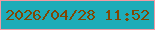 文字の大きさ：4、枠の色：f39aa3、背景の色：1dacb8、文字の色：804703 無料ブログパーツのブログ時計