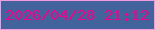 文字の大きさ：4、枠の色：f39ae0、背景の色：42639b、文字の色：ed048e 無料ブログパーツのブログ時計