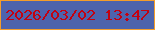 文字の大きさ：4、枠の色：f39d2b、背景の色：4d63ac、文字の色：c30111 無料ブログパーツのブログ時計