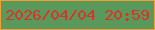 文字の大きさ：2、枠の色：f39e31、背景の色：5b985b、文字の色：d83429 無料ブログパーツのブログ時計