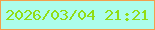文字の大きさ：4、枠の色：f39e4c、背景の色：acfcea、文字の色：91dd13 無料ブログパーツのブログ時計