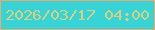 文字の大きさ：4、枠の色：f3a86a、背景の色：36d4d7、文字の色：dcd07f 無料ブログパーツのブログ時計