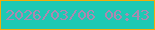 文字の大きさ：4、枠の色：f3ac08、背景の色：1dc9b4、文字の色：ab89b0 無料ブログパーツのブログ時計