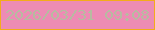 文字の大きさ：4、枠の色：f3ac1b、背景の色：ed8cb4、文字の色：b7bba0 無料ブログパーツのブログ時計