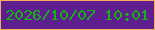 文字の大きさ：5、枠の色：f3ac60、背景の色：5f1e8f、文字の色：16b211 無料ブログパーツのブログ時計