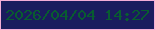 文字の大きさ：3、枠の色：f3add7、背景の色：1a1c5e、文字の色：085c30 無料ブログパーツのブログ時計