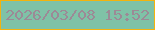 文字の大きさ：5、枠の色：f3b30f、背景の色：7fc2a7、文字の色：9c8a96 無料ブログパーツのブログ時計