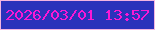 文字の大きさ：2、枠の色：f3b5e1、背景の色：2b32bb、文字の色：f918d5 無料ブログパーツのブログ時計