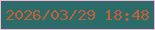 文字の大きさ：5、枠の色：f3b7d8、背景の色：2b6c6a、文字の色：c26038 無料ブログパーツのブログ時計