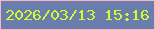 文字の大きさ：1、枠の色：f3b9c6、背景の色：6a7dad、文字の色：d1fb33 無料ブログパーツのブログ時計