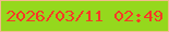 文字の大きさ：2、枠の色：f3ba8d、背景の色：95d81d、文字の色：f73926 無料ブログパーツのブログ時計
