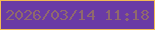 文字の大きさ：1、枠の色：f3bb54、背景の色：6a3ba5、文字の色：90696d 無料ブログパーツのブログ時計