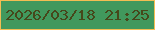 文字の大きさ：5、枠の色：f3bd53、背景の色：41985d、文字の色：46471b 無料ブログパーツのブログ時計