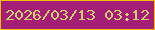 文字の大きさ：4、枠の色：f3c002、背景の色：a51e76、文字の色：d1cf72 無料ブログパーツのブログ時計
