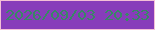 文字の大きさ：2、枠の色：f3c0d7、背景の色：873dba、文字の色：388865 無料ブログパーツのブログ時計