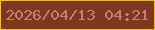 文字の大きさ：1、枠の色：f3c302、背景の色：7d391f、文字の色：ca7c79 無料ブログパーツのブログ時計