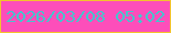 文字の大きさ：4、枠の色：f3c32d、背景の色：fd4eba、文字の色：47c4cc 無料ブログパーツのブログ時計