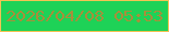 文字の大きさ：5、枠の色：f3c353、背景の色：1ed257、文字の色：a78f3a 無料ブログパーツのブログ時計