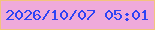 文字の大きさ：1、枠の色：f3c37d、背景の色：efaada、文字の色：2e43f4 無料ブログパーツのブログ時計