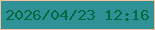 文字の大きさ：4、枠の色：f3c39f、背景の色：2f9296、文字の色：066842 無料ブログパーツのブログ時計
