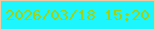 文字の大きさ：4、枠の色：f3c7a0、背景の色：1ef6fd、文字の色：a0d112 無料ブログパーツのブログ時計
