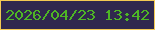 文字の大きさ：5、枠の色：f3ca53、背景の色：30284e、文字の色：4eb625 無料ブログパーツのブログ時計