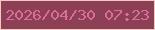 文字の大きさ：1、枠の色：f3cac1、背景の色：8d3f55、文字の色：da6e99 無料ブログパーツのブログ時計