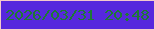文字の大きさ：5、枠の色：f3cacc、背景の色：5628dd、文字の色：1e7935 無料ブログパーツのブログ時計