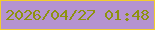 文字の大きさ：3、枠の色：f3cd2d、背景の色：b593d0、文字の色：8e920f 無料ブログパーツのブログ時計