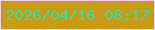 文字の大きさ：3、枠の色：f3d1fa、背景の色：cb9a14、文字の色：35dea6 無料ブログパーツのブログ時計