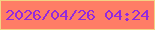 文字の大きさ：1、枠の色：f3d384、背景の色：ff7d66、文字の色：9329dd 無料ブログパーツのブログ時計