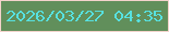 文字の大きさ：2、枠の色：f3d3cb、背景の色：618f5b、文字の色：57e1e0 無料ブログパーツのブログ時計